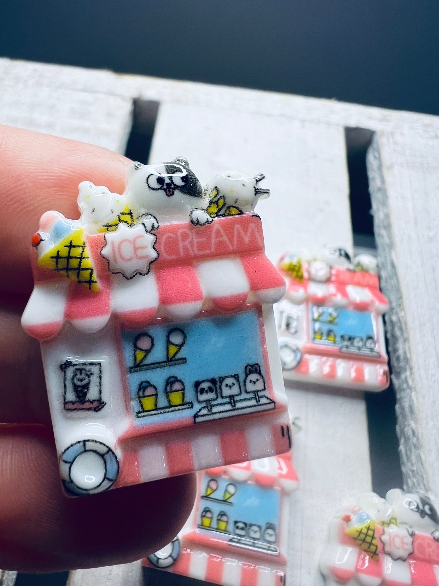 Say and Play Mini Ice Cream Shop Trinket Minis Speech Therapy Mini Objects Doodads Alphabet Objects Aroumd Town Mini Objects - Speech and Smile