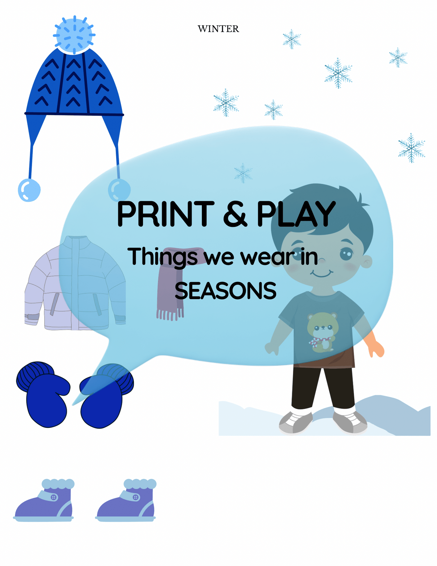What We Wear in Each Season – Seasonal Clothing Worksheet | Speech & Smile - Speech and Smile