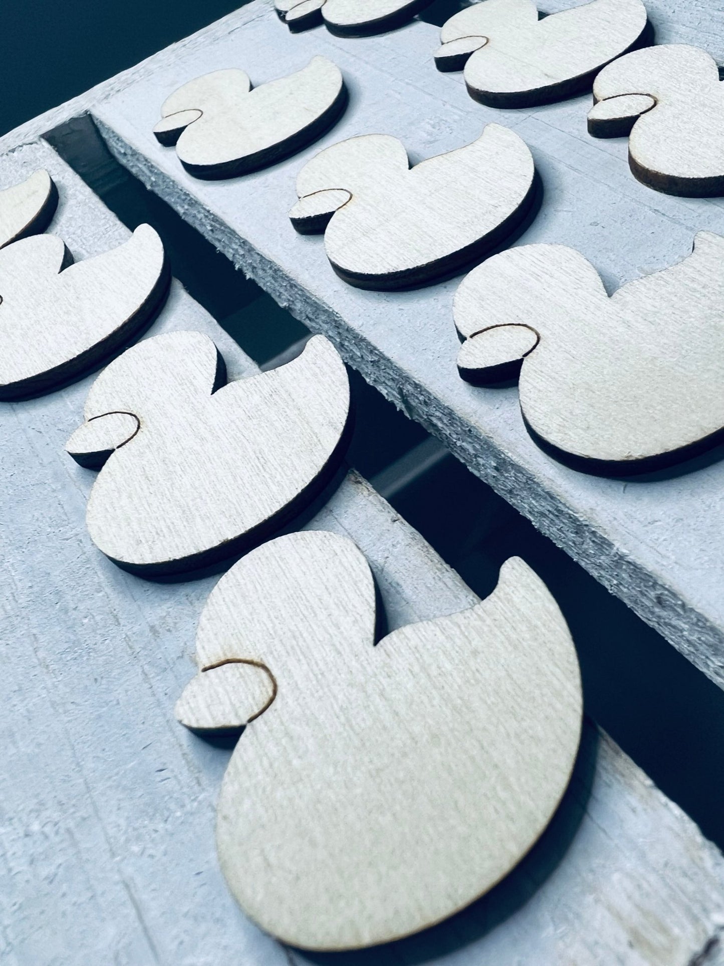 Wood Cut DUCKS Miniature Duck Dollhouse Natural Wood Cut Outs Mini Objects Speech Therapy Montessori Language Objects - Speech and Smile