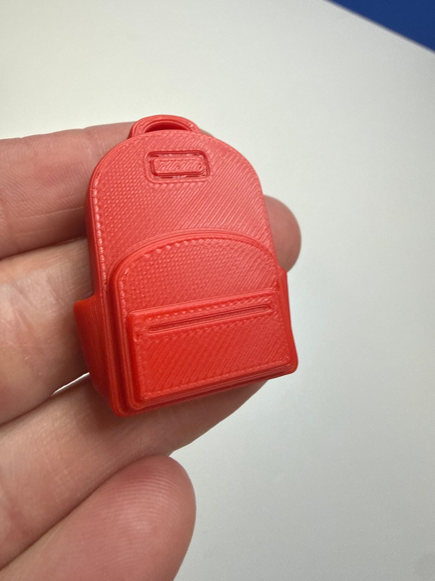 Mini Backpack Trinket – School Theme Mini Objects - Miniature Red Backpack TALKET