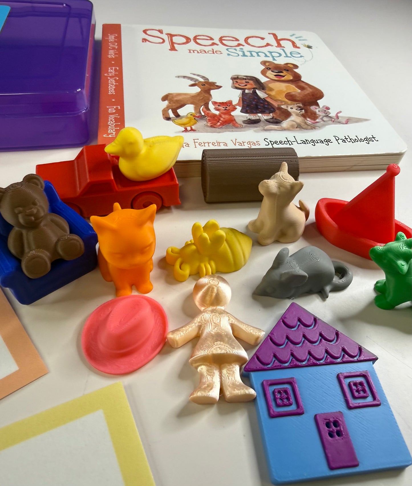 Mini Objects and Book Speech Made Simple  | Rhyming and CVC Mini Objects Speech Therapy