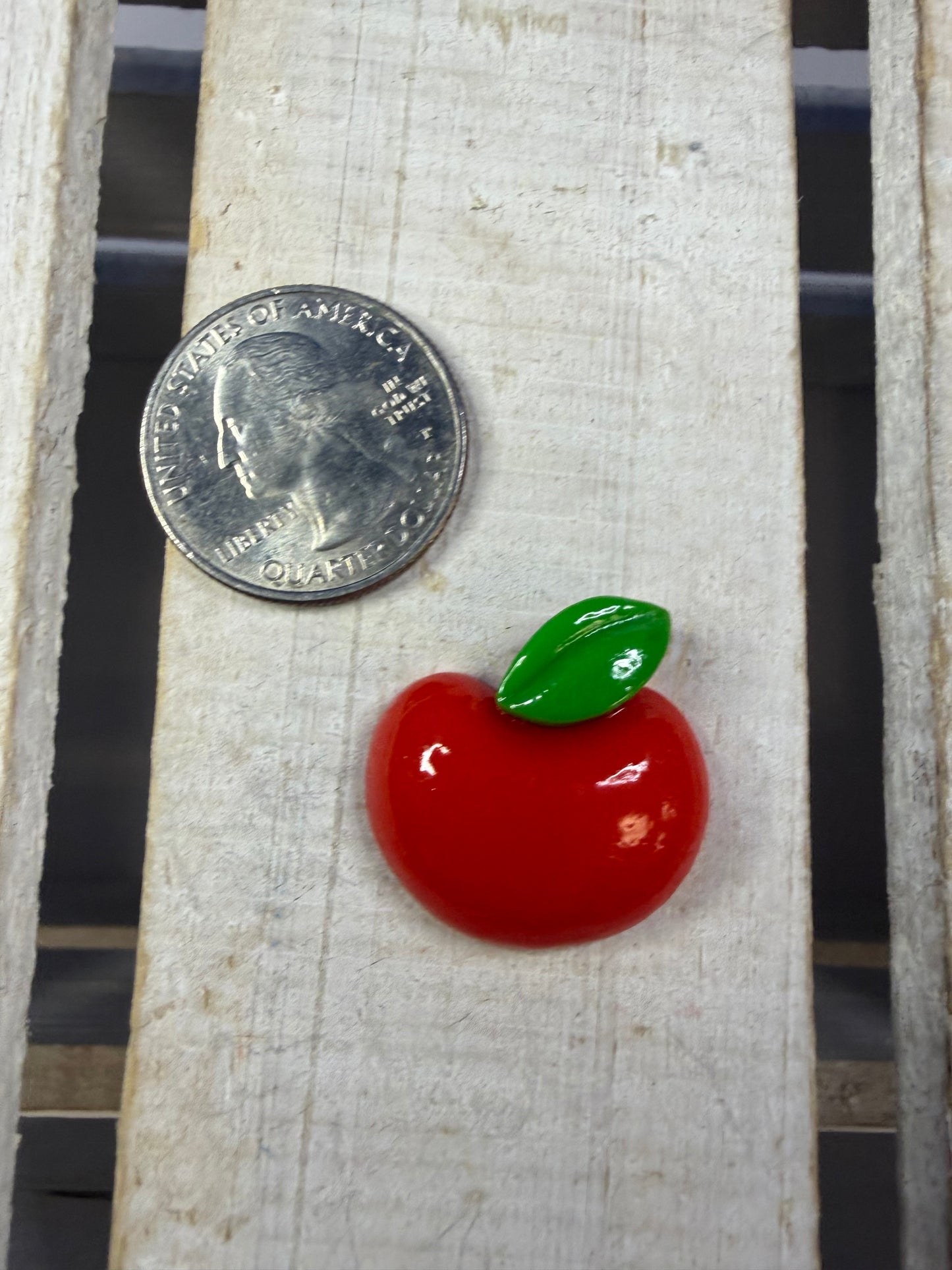 Mini Apple Trinket -  Food mini objects for Speech therapy -  crafts -  Montessori sound objects