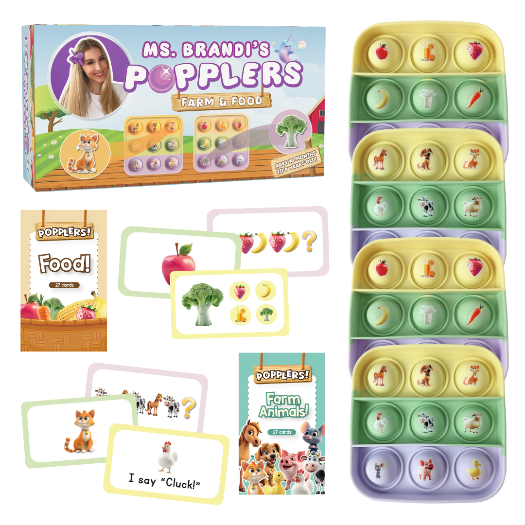 Popplers Farm & Food Theme Game Speech Therapy