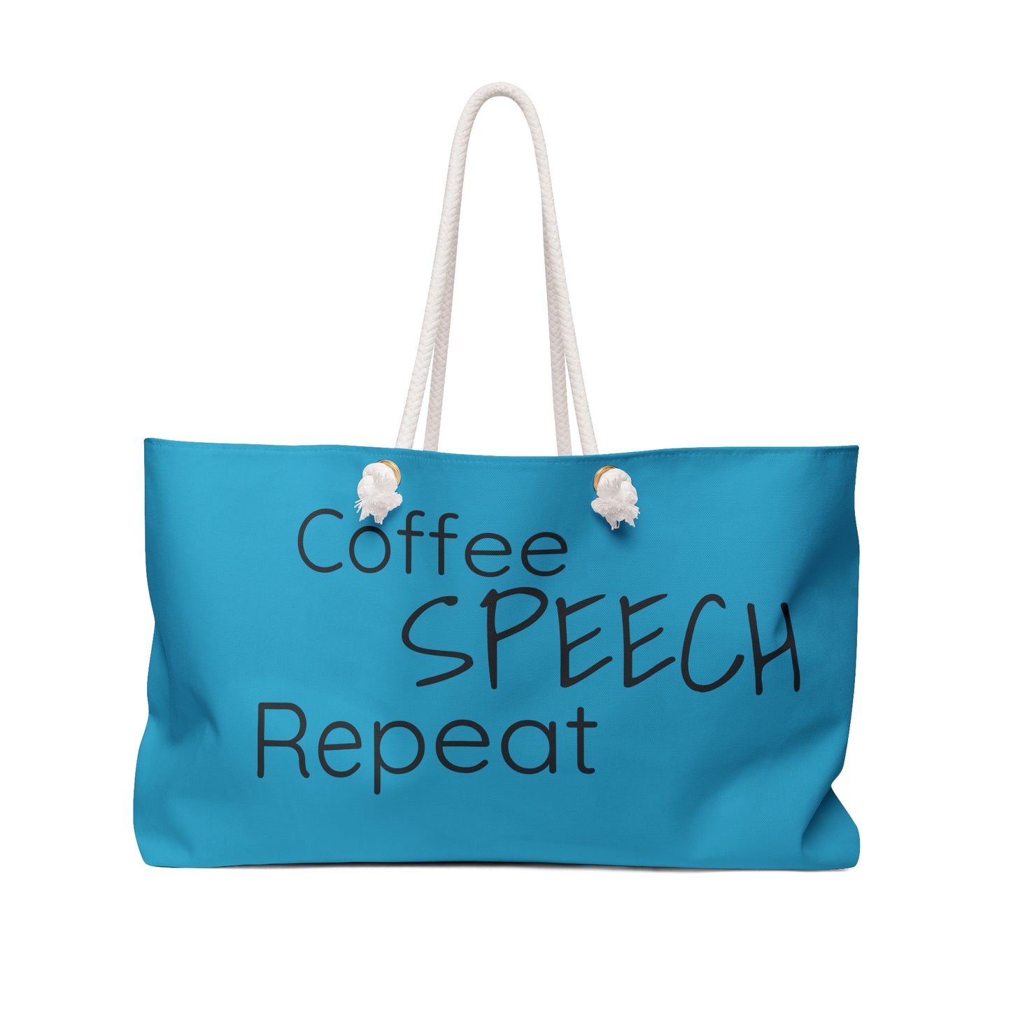 Coffee Speech Repeat Tote Bag for Speech Therapist Gift