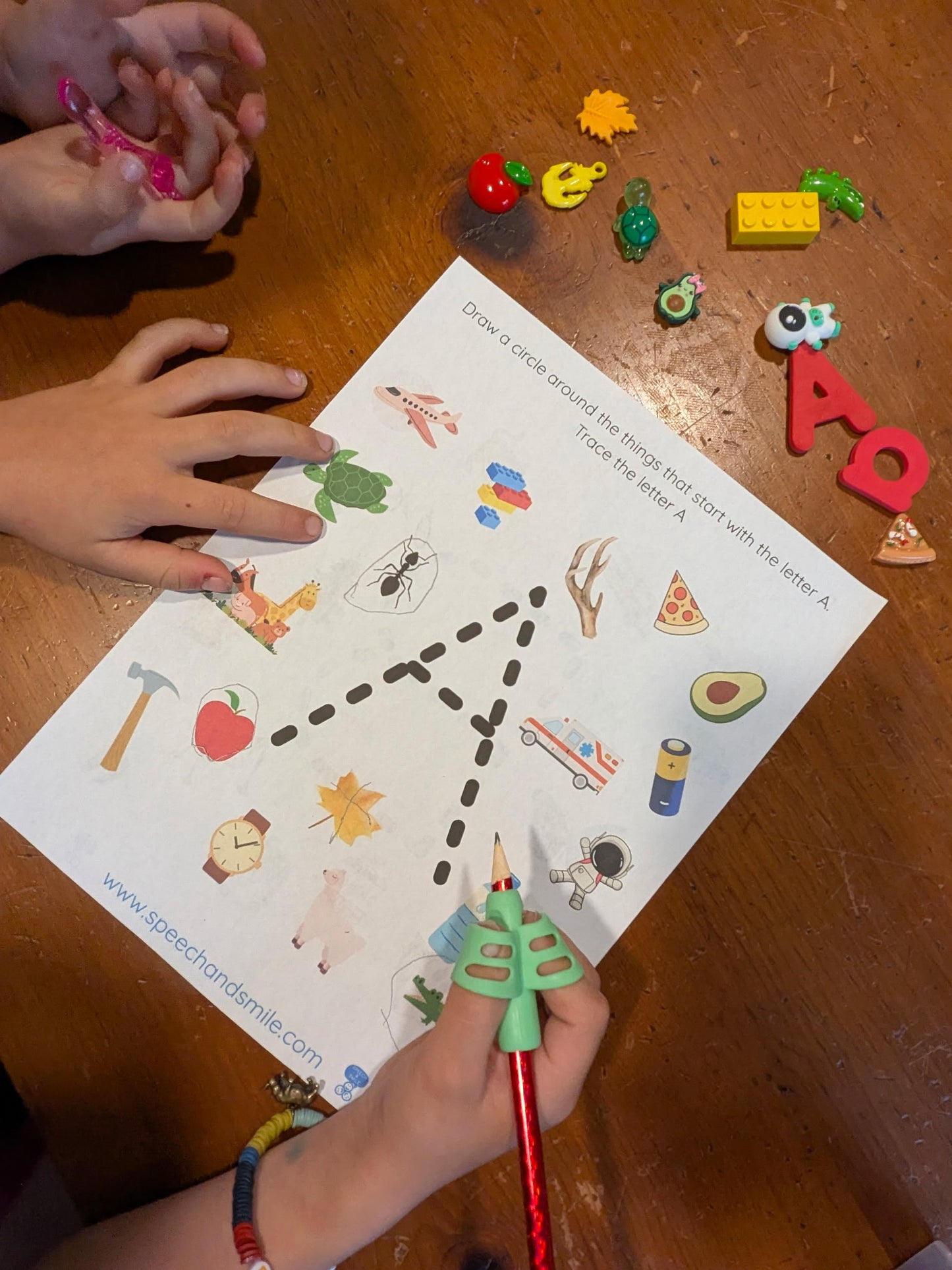 Print & Play Alphabet Worksheet - Letter A Activity Find and Seek Circle Letter Sounds - Educational Printable Instant Download