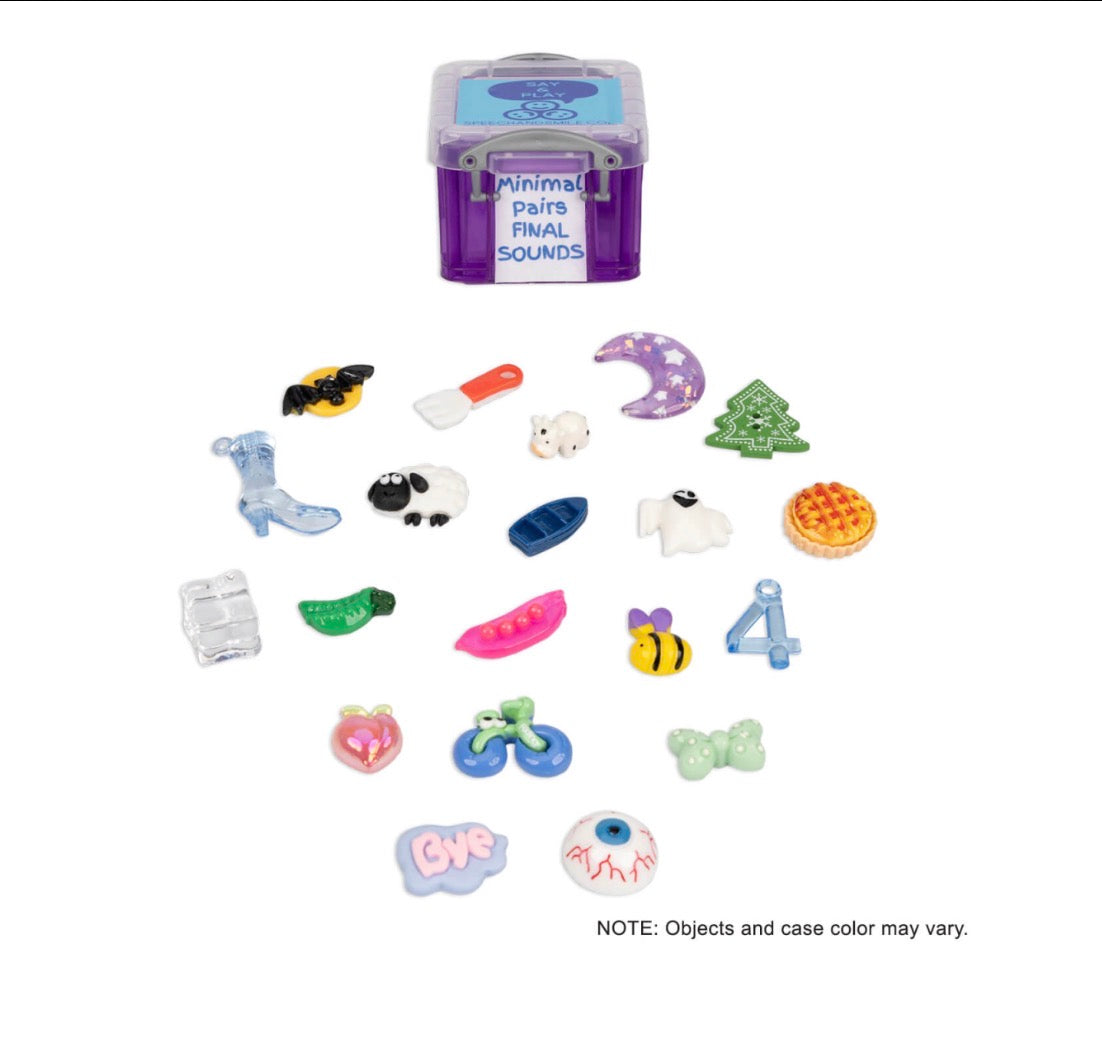 Final Consonant Deletion Mini Objects Kit - Minimal Pairs Phonological  CV to CVC