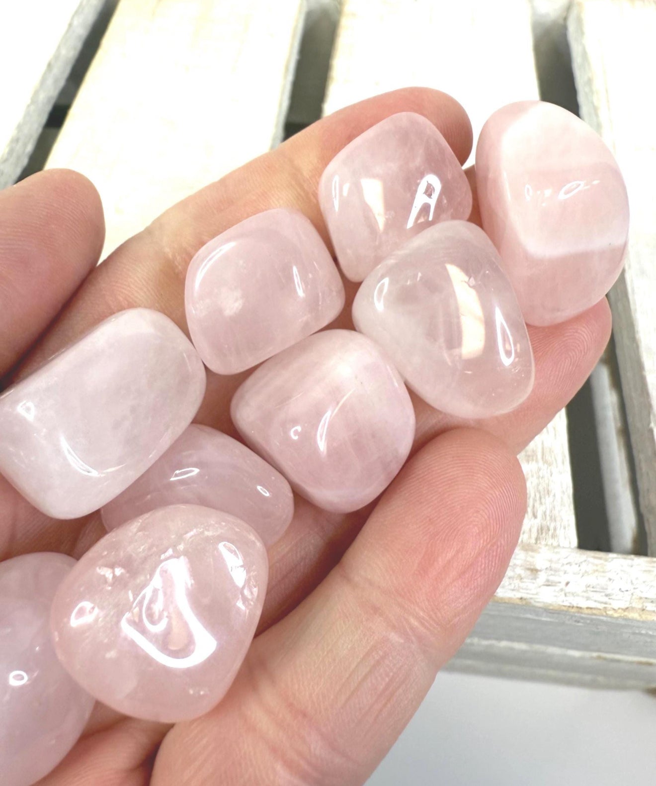 Rose Quartz Stone – Polished Quartz – Alphabet Objects Letter Q – Speech Therapy Mini Objects