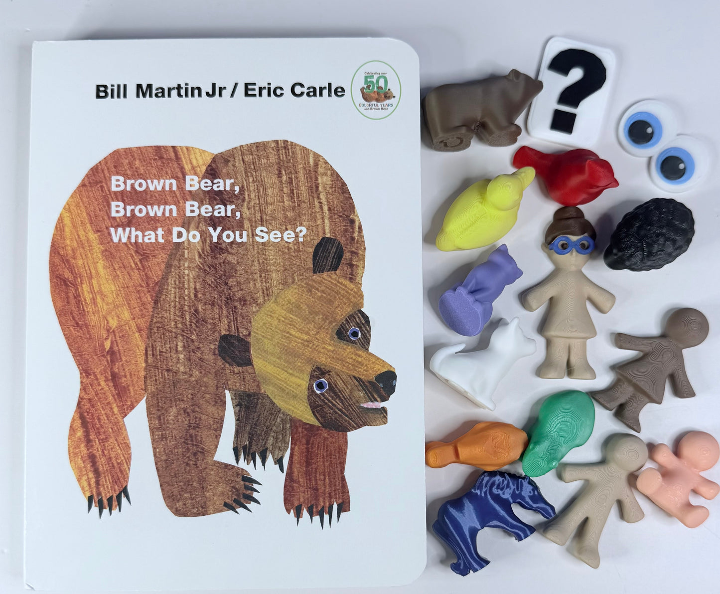 Brown Bear Story Prop Set | Mini Animal Story Objects | Speech Therapy Story Retell Props Talkets™ Mini Objects