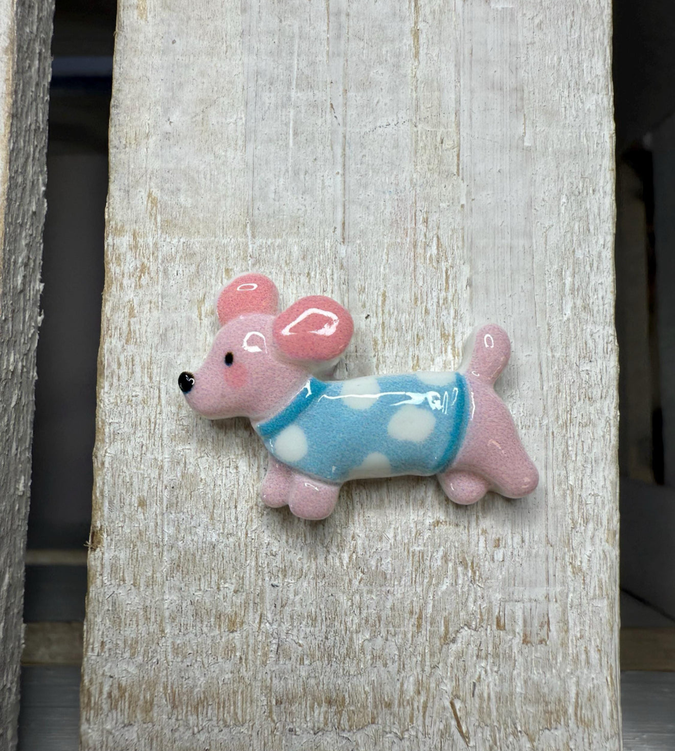 Miniature White Dog with Sweater Winter  Mini Objects Speech Therapy Minis Pet Theme Trinkets