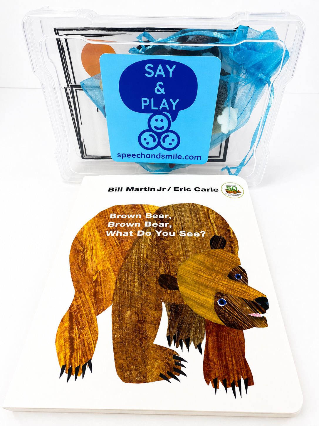 Say & Play Story Kit – Brown Bear, Brown Bear What Do You See – Story Mini Objects for Speech Therapy, Book Props