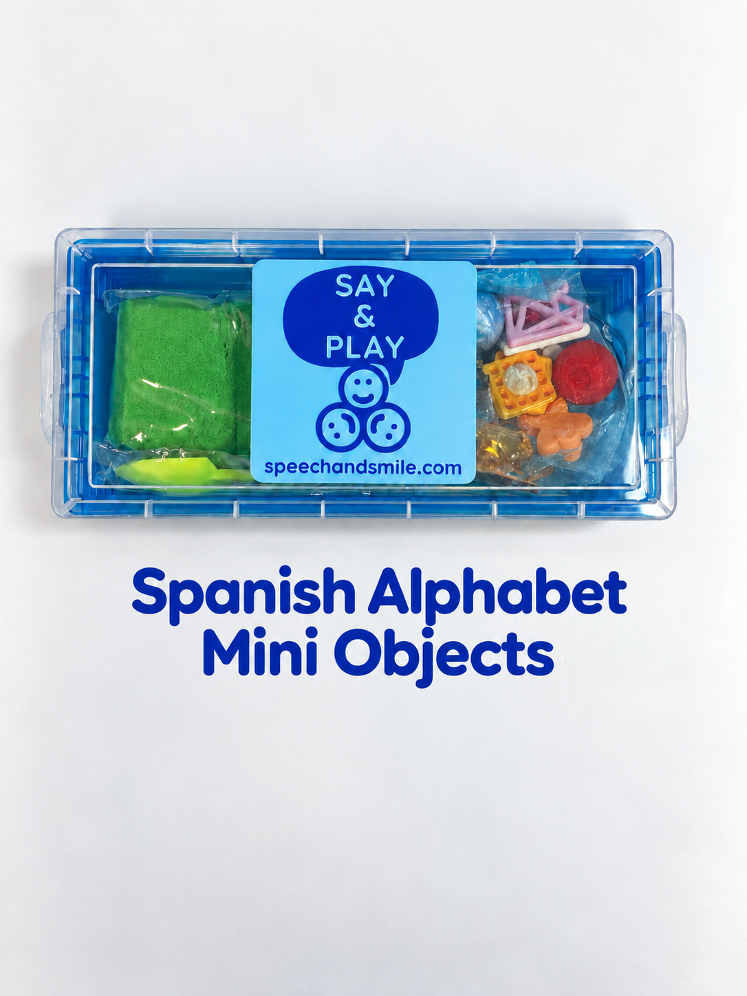 Objets alphabet espagnol avec jeu sensoriel-Début des objets sonores en espagnol Objets sonores Montessori-BilingueOrthophonie Mini Objets-