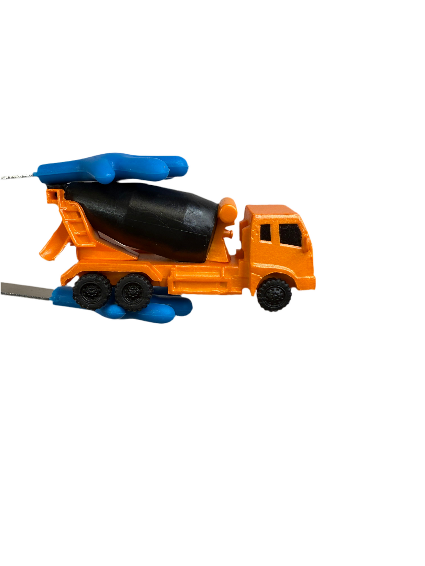 Mini Cement Truck Figurine – 2 Inch Realistic Construction Toy for Kids, Speech Therapy, Sensory Bins, Montessori Play Object