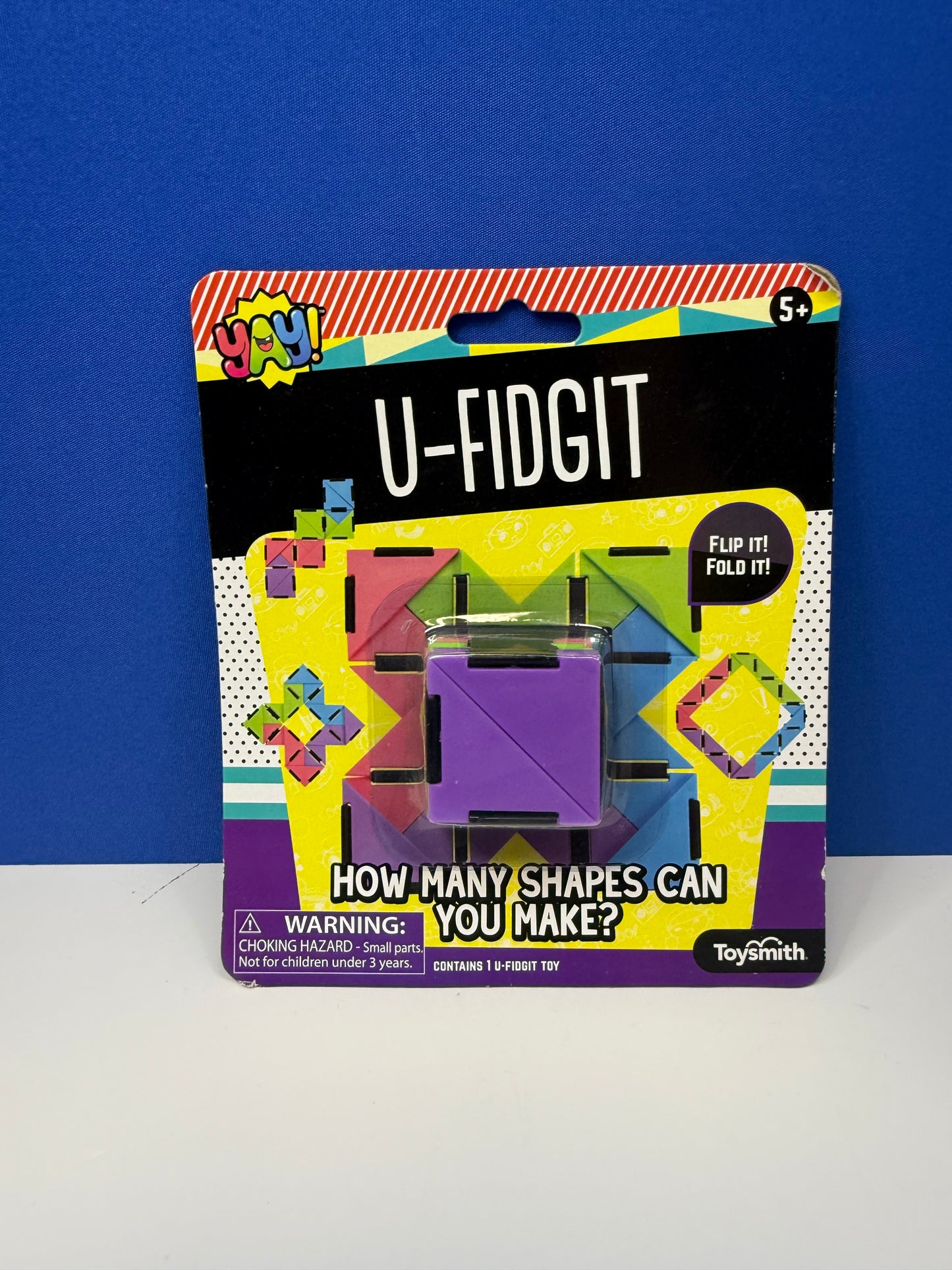 Toysmith U-Fidgit Folding Fidget Puzzle | Brain Teaser Shape Challenge Toy
