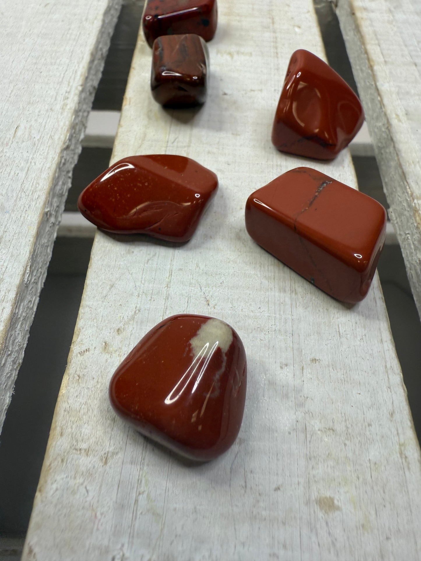 Polished Red Jasper Stone – Collect Gemstones Alphabet Objects  – Speech Therapy Mini Objects