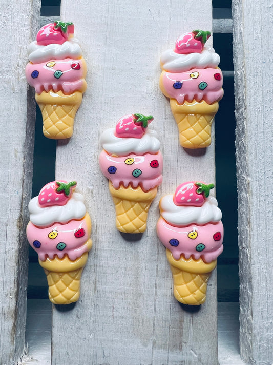 Miniature ICE CREAM cone Trinket  Mini Objects Speech Therapy Say and Play Food Minis