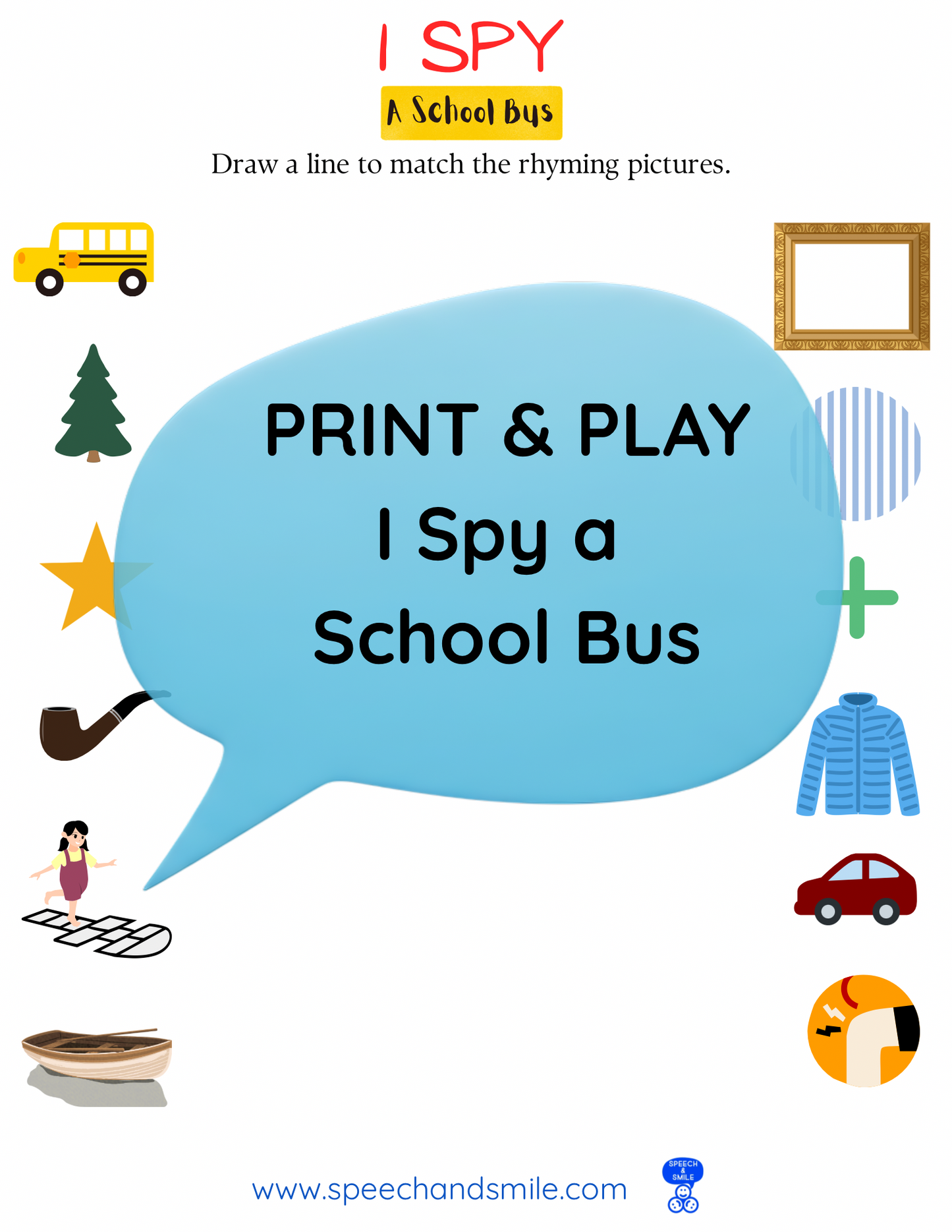 I Spy a School Bus Book Printable Activities Instant Download - Extension Story Kit - Companion Pack