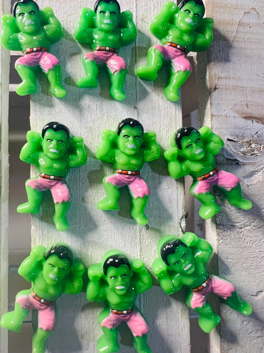 Miniature Hulk Figure Mini Superhero Incredible Hulk Trinket Speech Therapy Winter Mini Objects Alphabet Trinkets Doodads