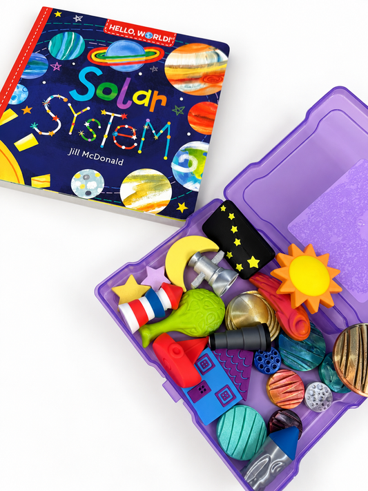 Space Mini Objects & Solar System -Book Included  - Story Kit