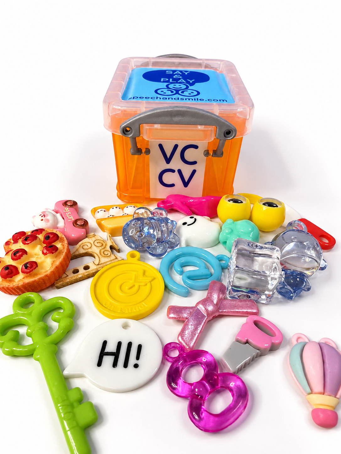 Objetos para Logopedia y Lectura-Objetos CVC-Objetos Apraxia Mini Objetos para Logopedia Baratijas-Objetos del Habla Apraxia