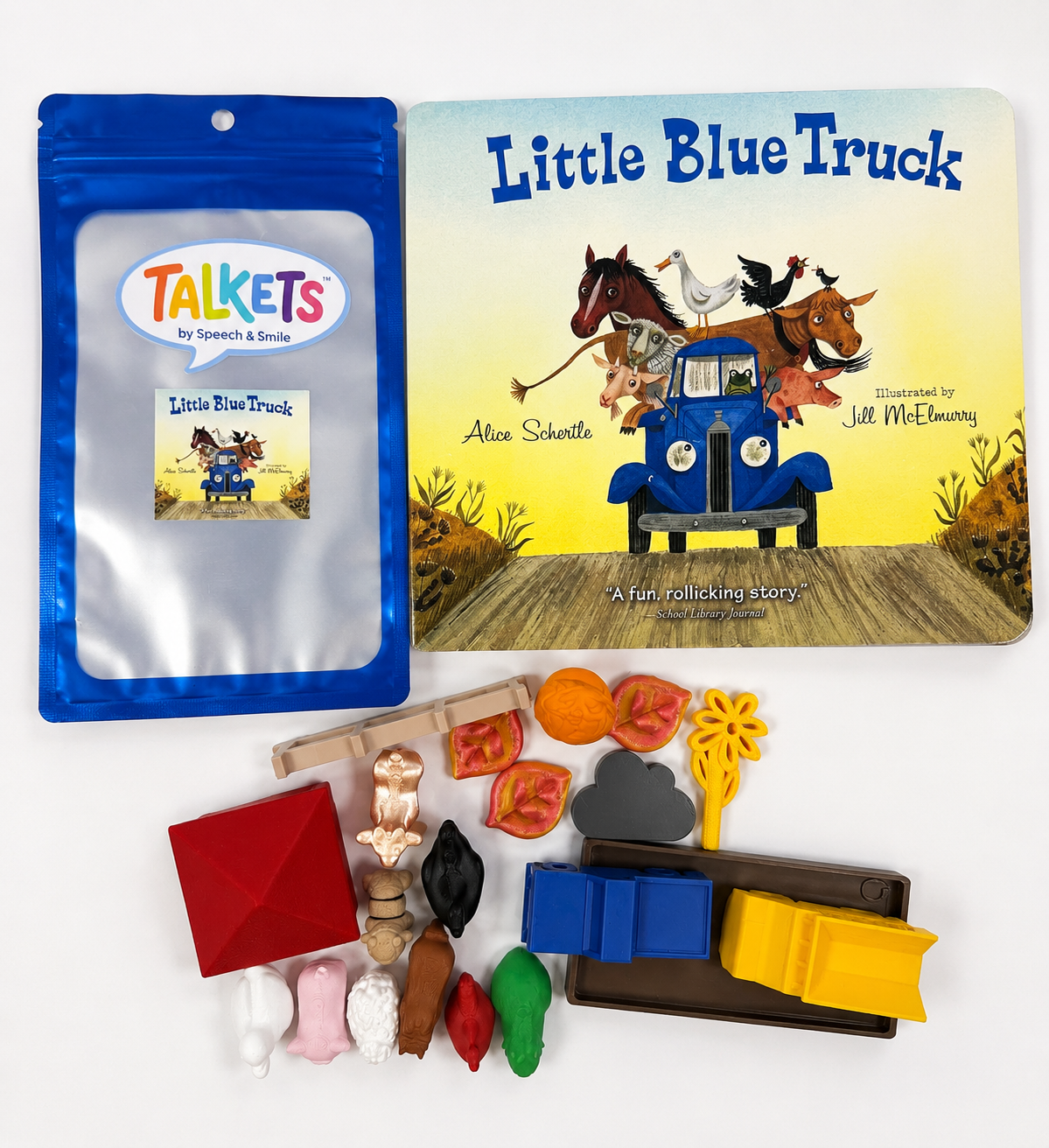 Little Blue Truck  Story Objects | Speech Therapy Story Retell Props - Talkets™ Mini Objects