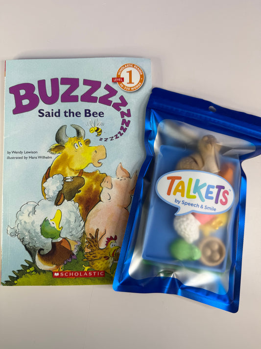 Buzz Said the Bee Story Prop Set | Mini  Story Objects | Speech Therapy Story Retell Props Talkets™ Mini Objects