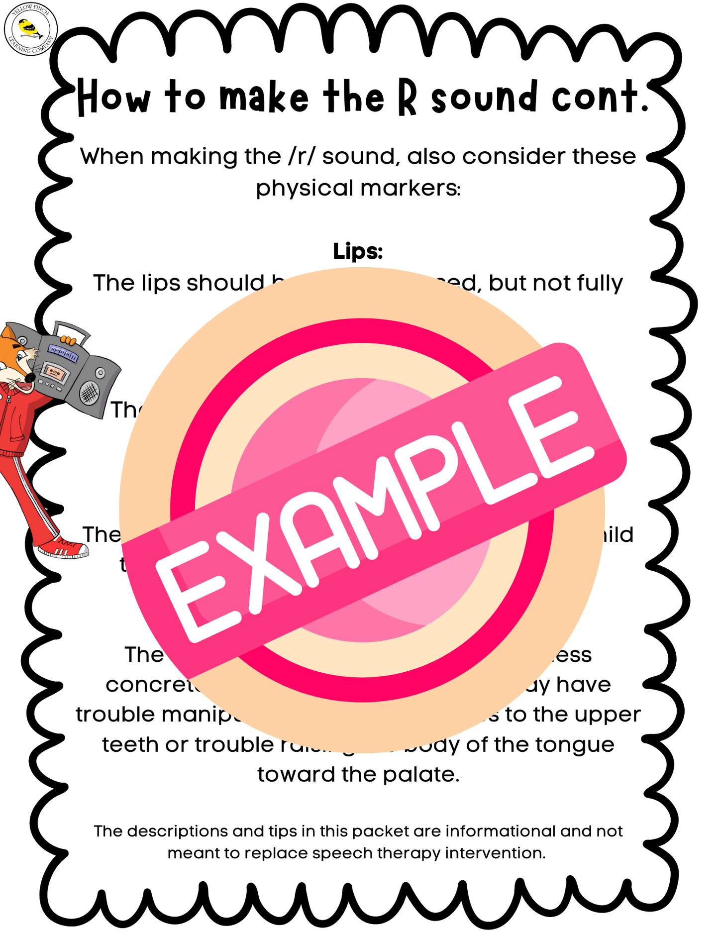 Ruby Says R Companion Packet