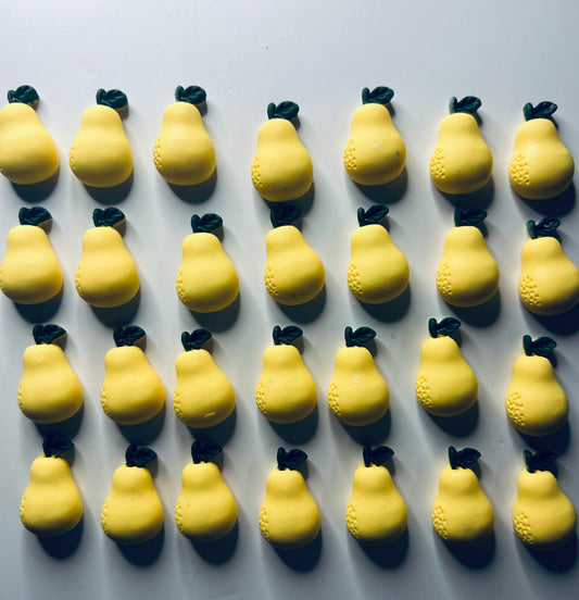 Miniature PEAR Trinket Food Theme Mini Objects Fruit Minis Speech Therapy Montessori Language Objects Alphabet Trinkets