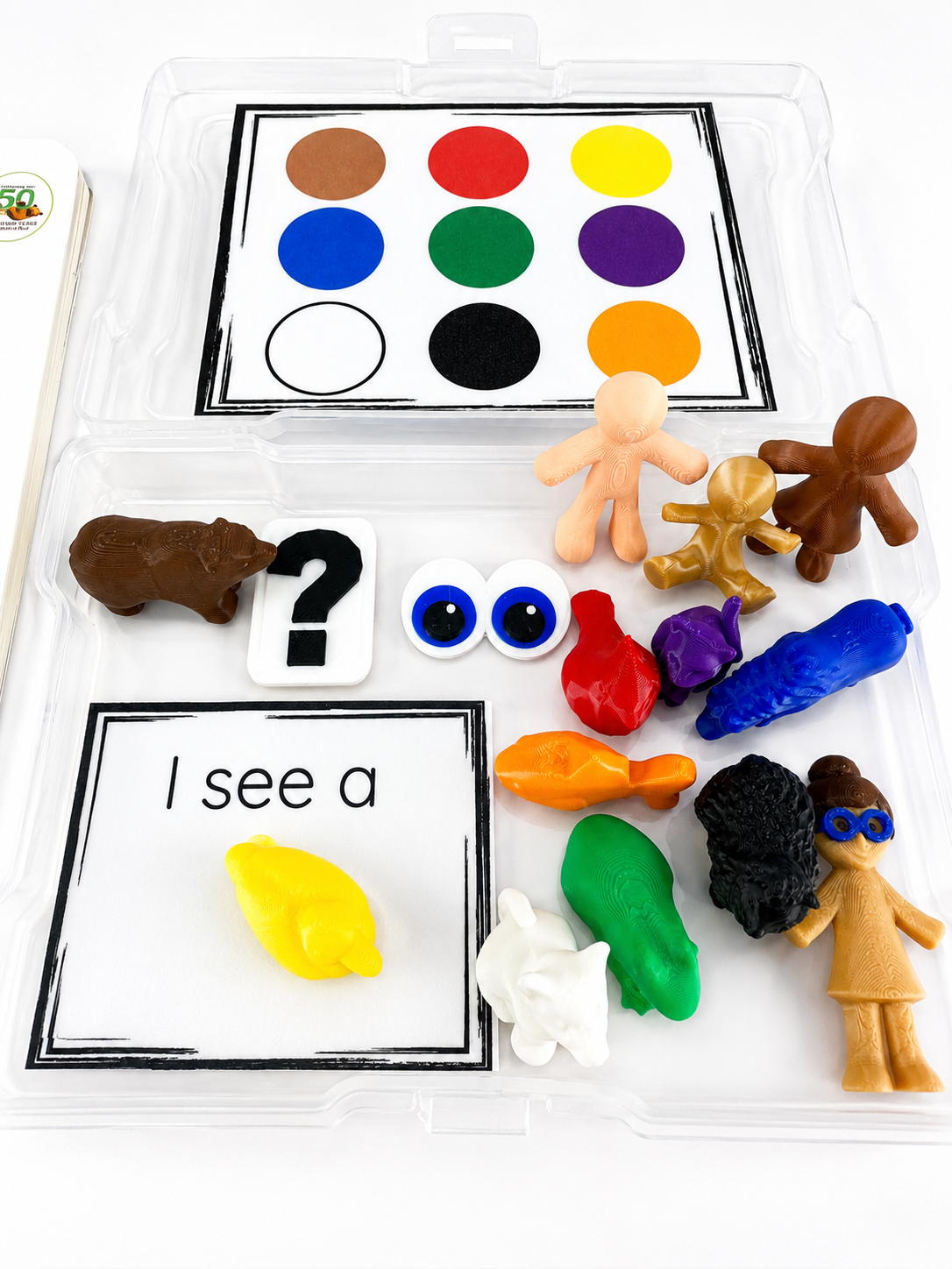 Say & Play Story Kit – Brown Bear, Brown Bear What Do You See – Story Mini Objects for Speech Therapy, Book Props