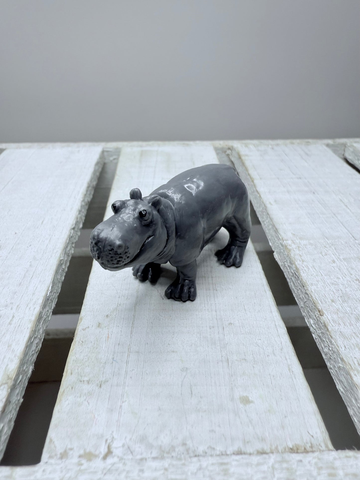Miniature Pygmy Hippo Figurine Mars Baby Hippo– Realistic Animal Mini Object, Zoo Theme Play, Speech Therapy Mini Figures