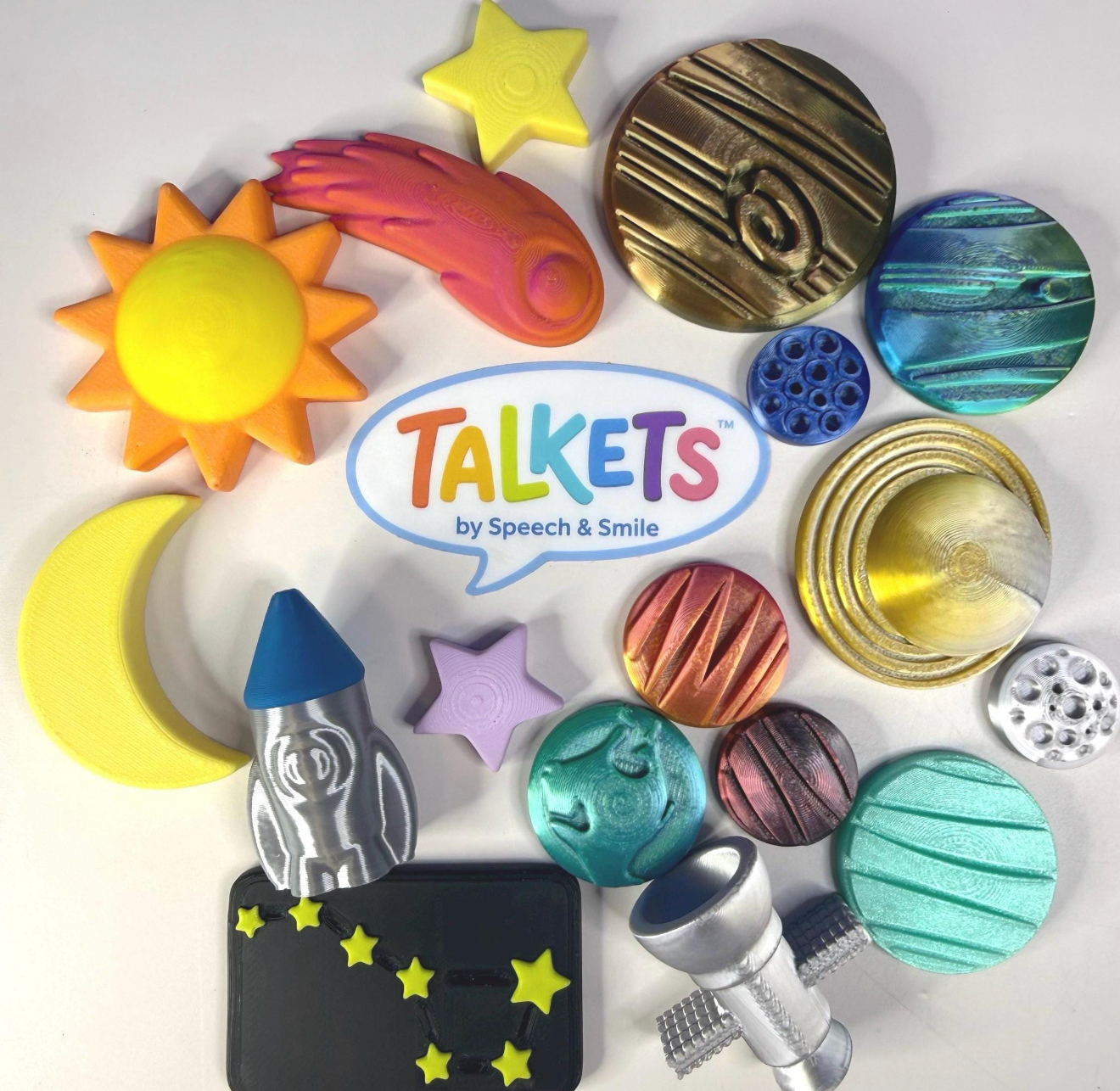 Outer Space Mini Objects – Build Solar System Minis - Set of 17 | TALKETS™