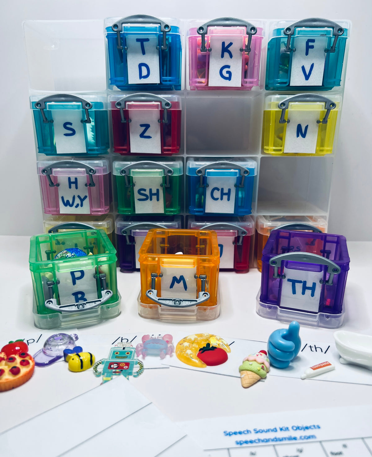 Mini Object Container Kit Speech Therapy Mini Objects Set ALL SOUNDS INCLUDED Articulation Trink ...