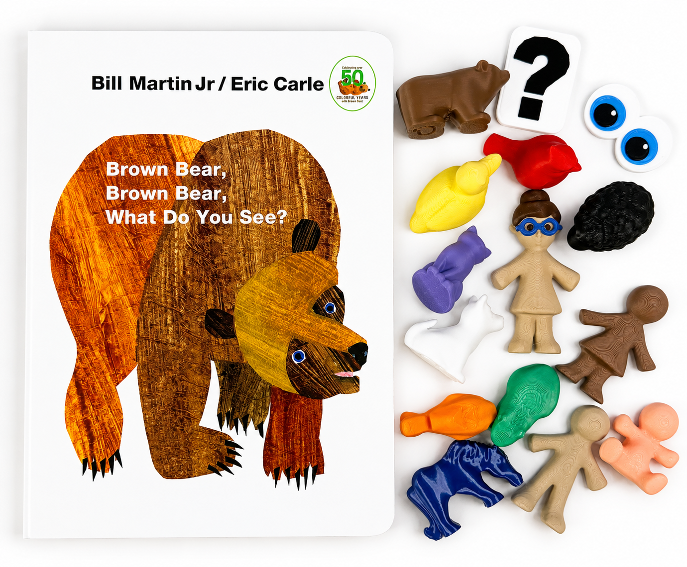 Brown Bear Story Prop Set | Mini Animal Story Objects | Speech Therapy Story Retell Props Talkets™ Mini Objects