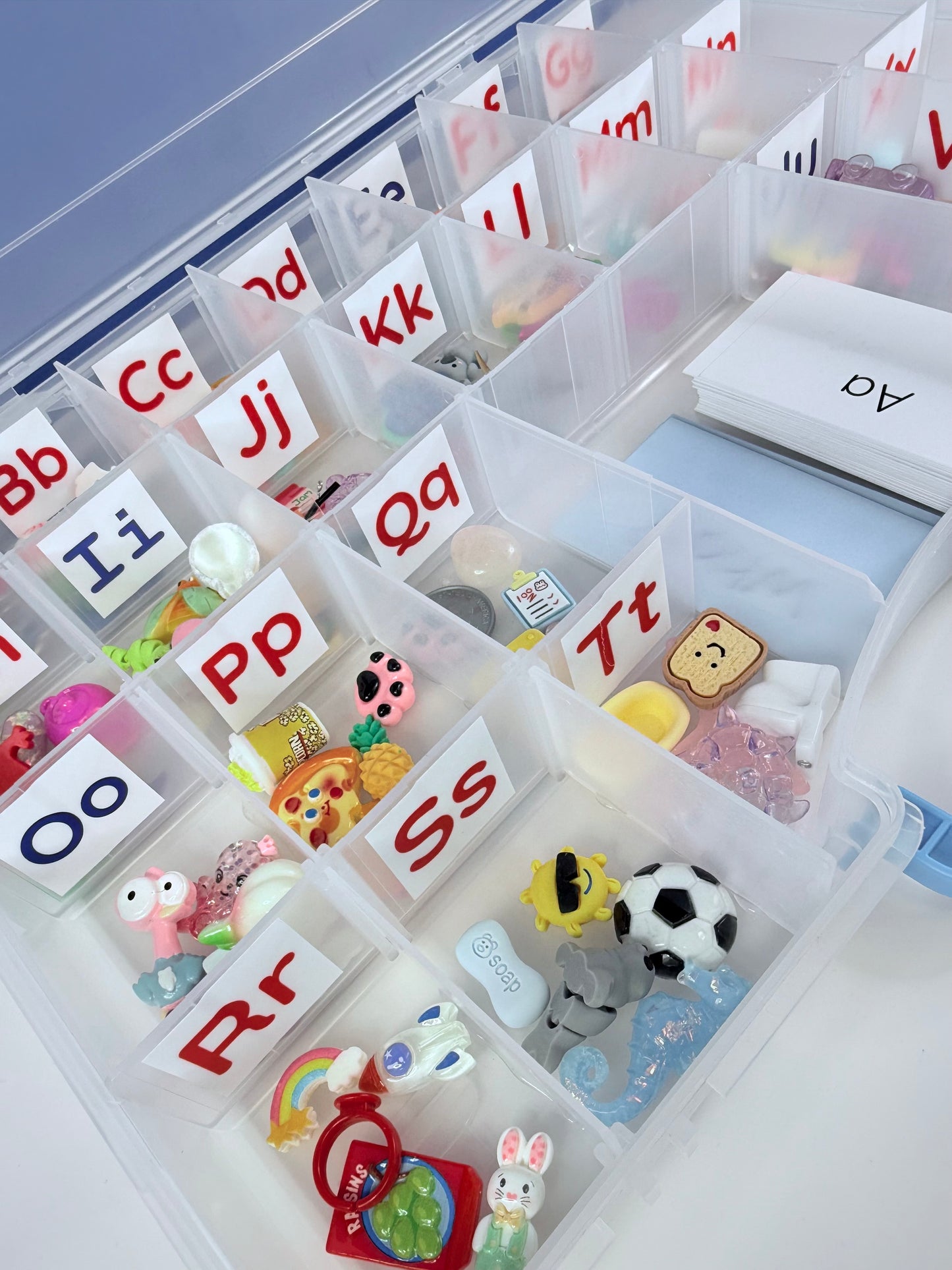 Objets de l'alphabet 132 Objets-I Spy Objects Classroom Alphabet Set-Montessori Sound Objects-Objets pour enseigner les sons- Minis pour l'orthophonie