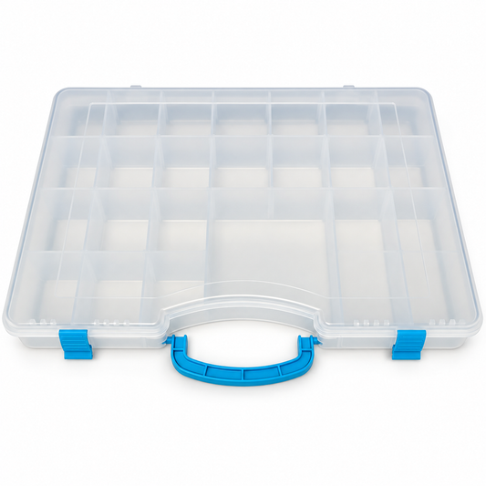 Portable Adjustable Organizer Case with Handle | 5–23 Compartments - DIY Craft Set