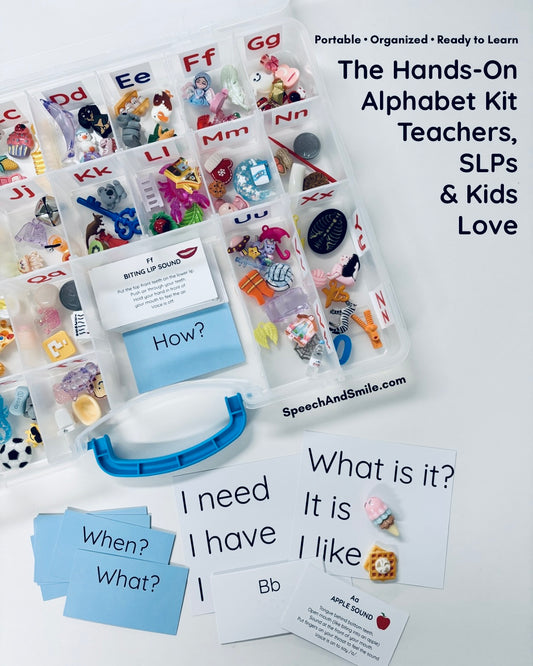 Alphabet Set MINI Objects in Organizer - Classroom Alphabet Set Montessori Beginning Sound - Speech Therapy Mini Objects 5 per letter