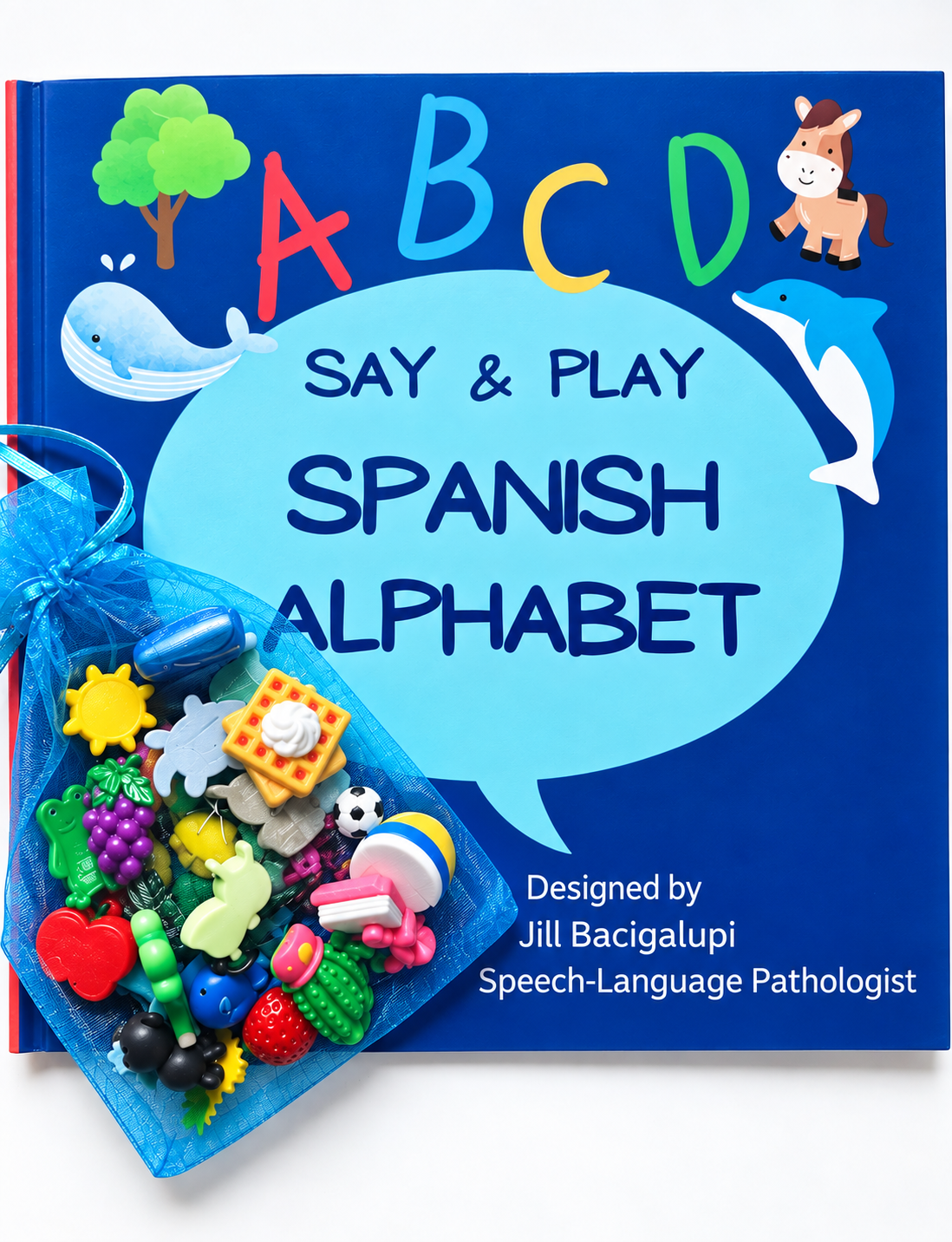 Spanish Alphabet Book with Mini Objects - learn beginning sounds in Spanish