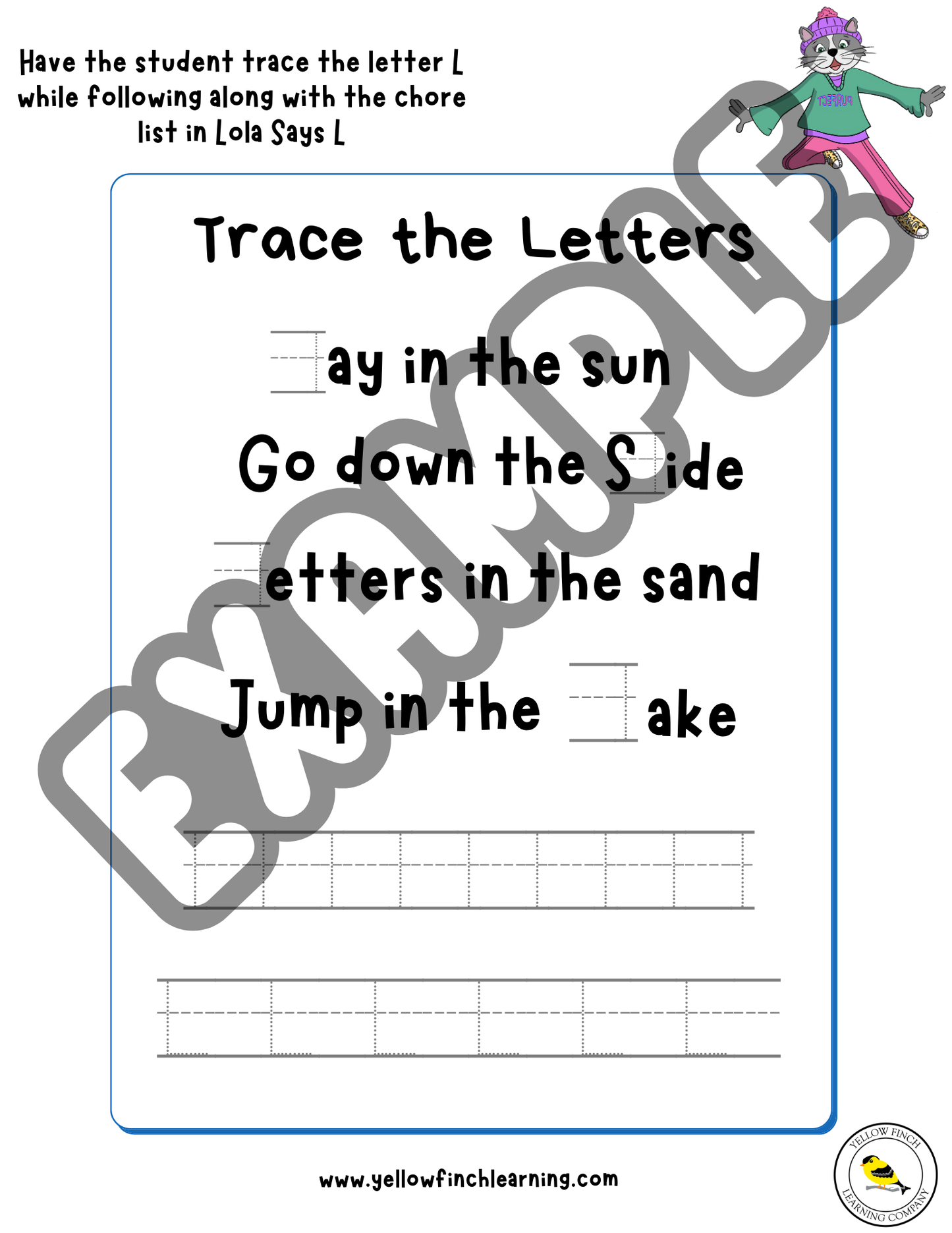 Lola Says L Companion Packet