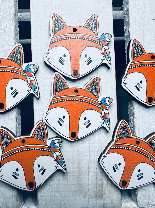 FOX Object Mini Animal Trinkets-Wood Fox Forest Trinkets Speech Therapy Mini Objects Montessori Language Objects Alphabet Objects for X