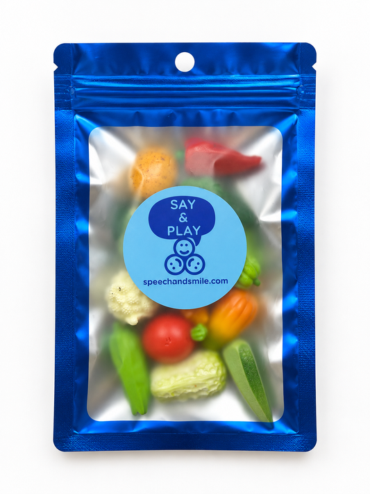 Mini Vegetable Objects – 12 Colorful  Veggie Miniatures for Speech, Language, Sorting & Learning Activities
