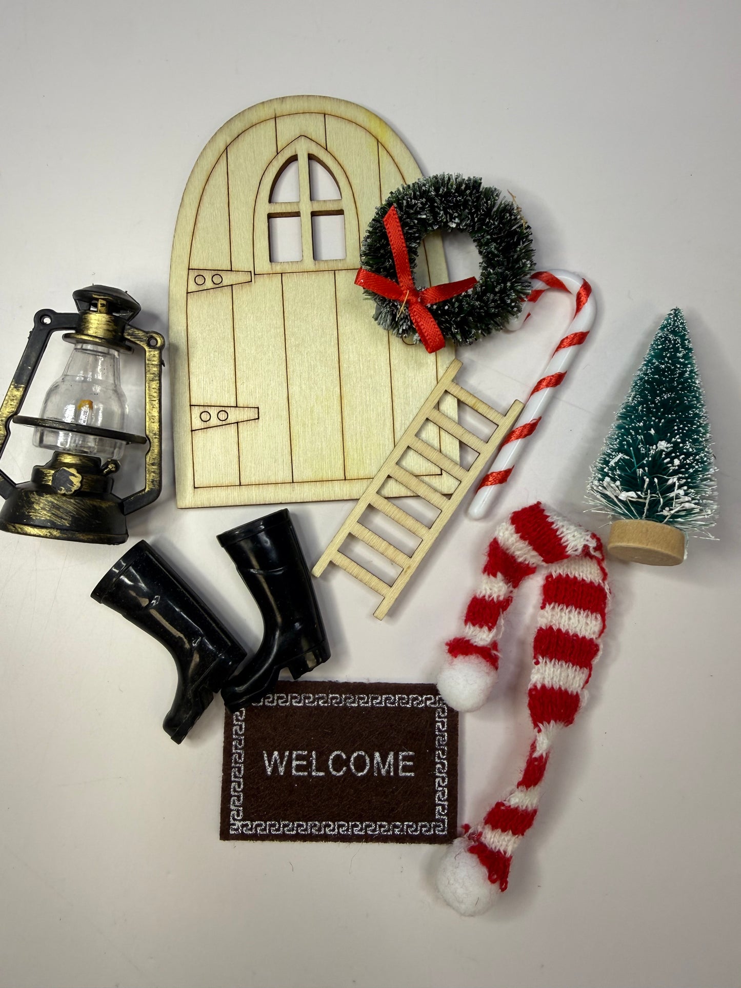 Winter Miniature Play Set - 10 Piece Storytelling Holiday Christmas Objects