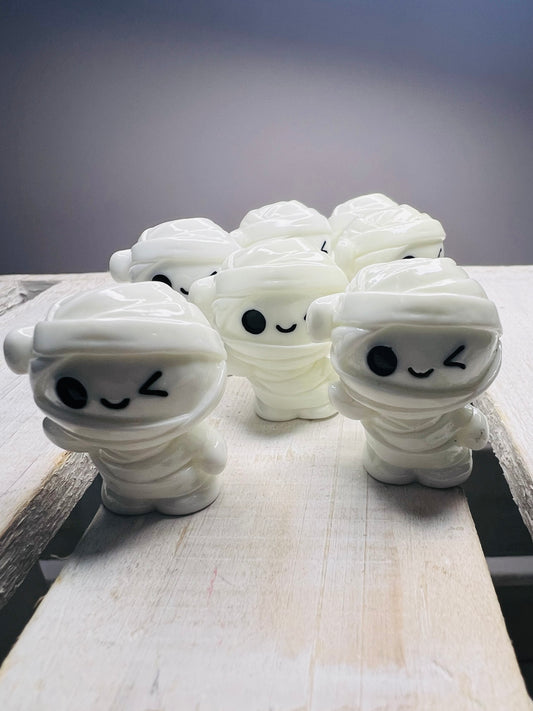 Miniature Mummy Trinket 3D Figure Mini Objects Speech Therapy Sound Minis Halloween Doodads Spooky Trinkets Letter M Alphabet Miniatures