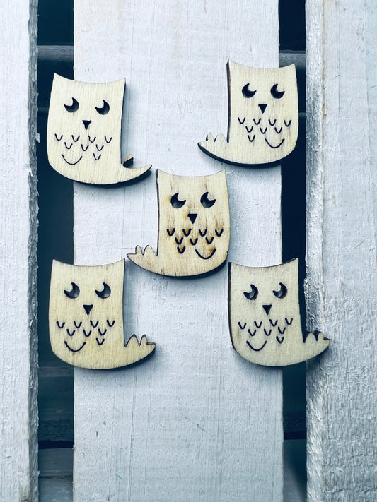 Miniature Wood Cut OWL Trinket Speech Therapy Mini Objects Woodland Cut Objects Mini Objects Speech Therapy Doodads