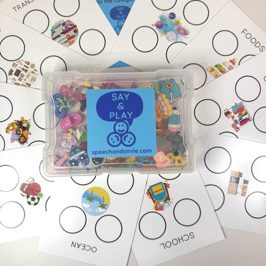 Mini Objects for Sorting -  Categories Speech Therapy Task Box | Language Concepts Sorting Kit | Preschool  Category Objects