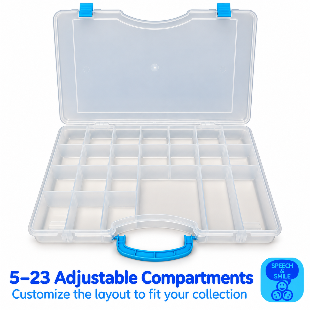 Portable Adjustable Organizer Case with Handle | 5–23 Compartments - DIY Craft Set