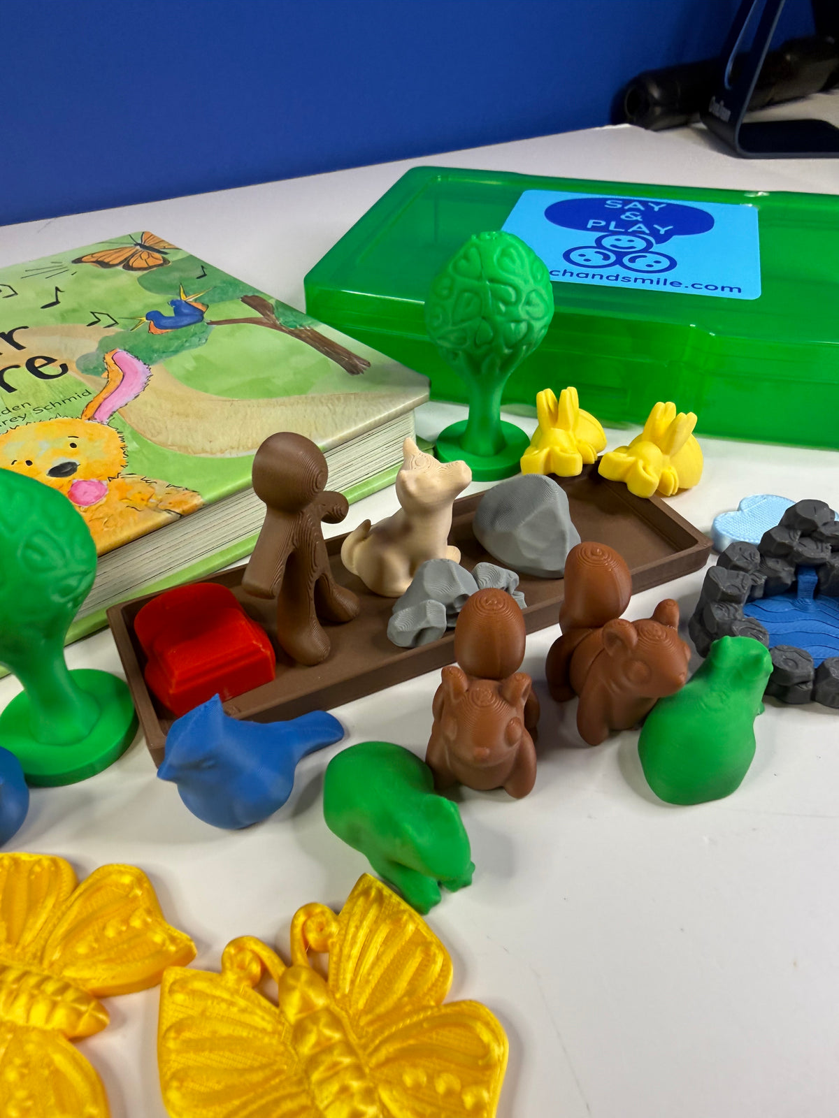 Nature Story Kit with Mini Objects - For the Book I Hear Nature - Speech Therapy  Minis Woodland Theme