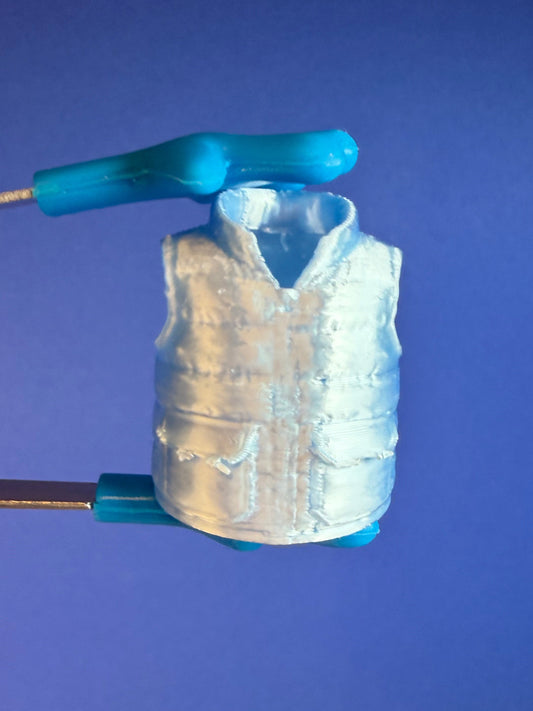 Mini Puffer Vest Trinket Miniature Vest - Letter V Objects for Sound Box - Clothing Theme Minis