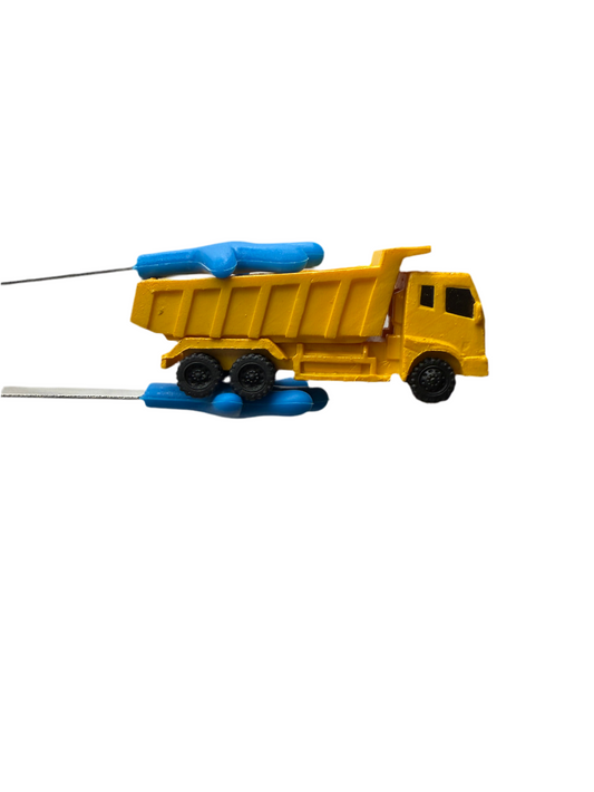 Mini Dump Truck Figurine – 2 Inch Realistic Construction Toy for Kids, Speech Therapy, Sensory Bins, Montessori Play Object