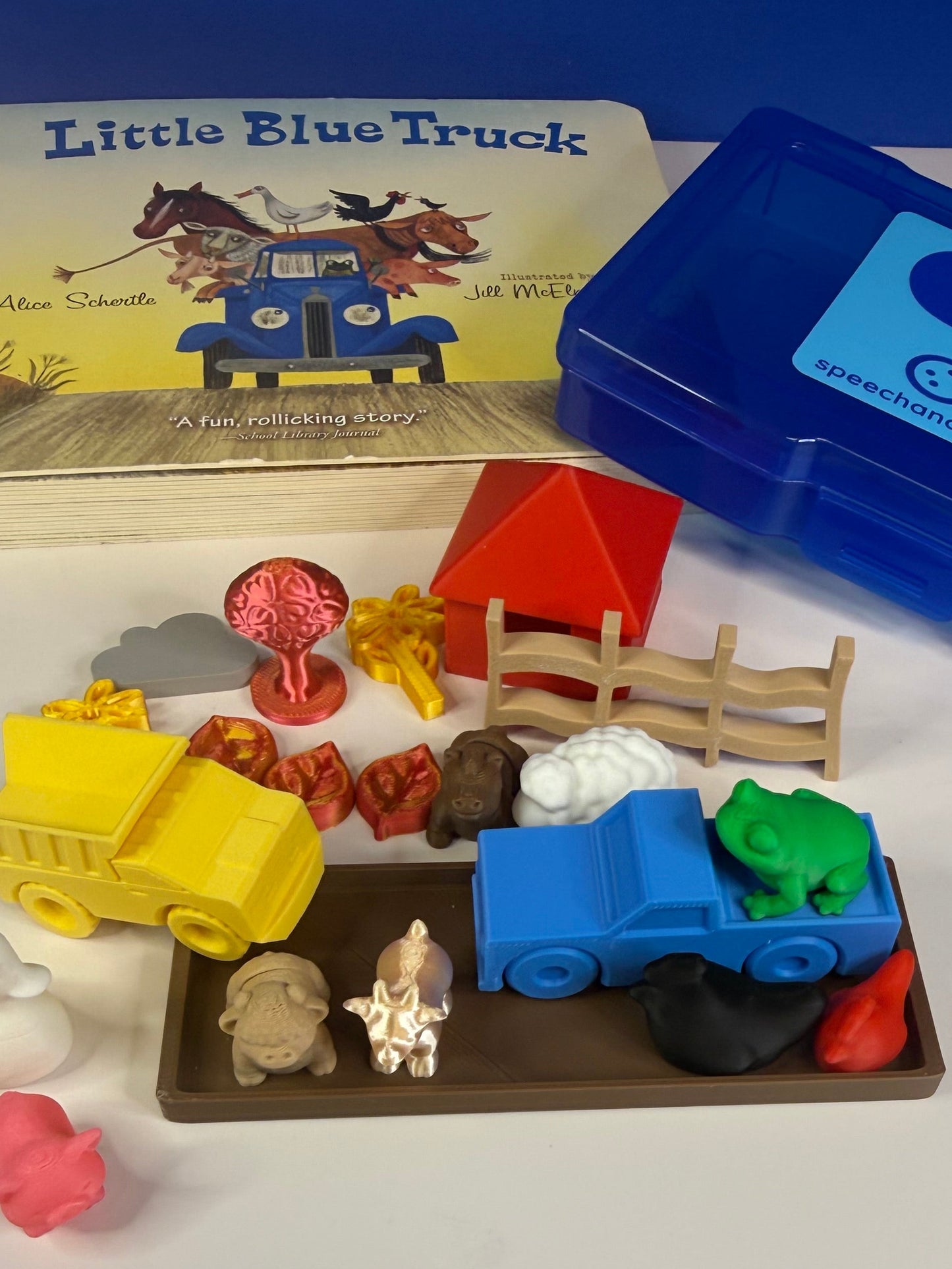 Little Blue Truck Story Kit Mini Objects - Speech Therapy Preschool Story Set
