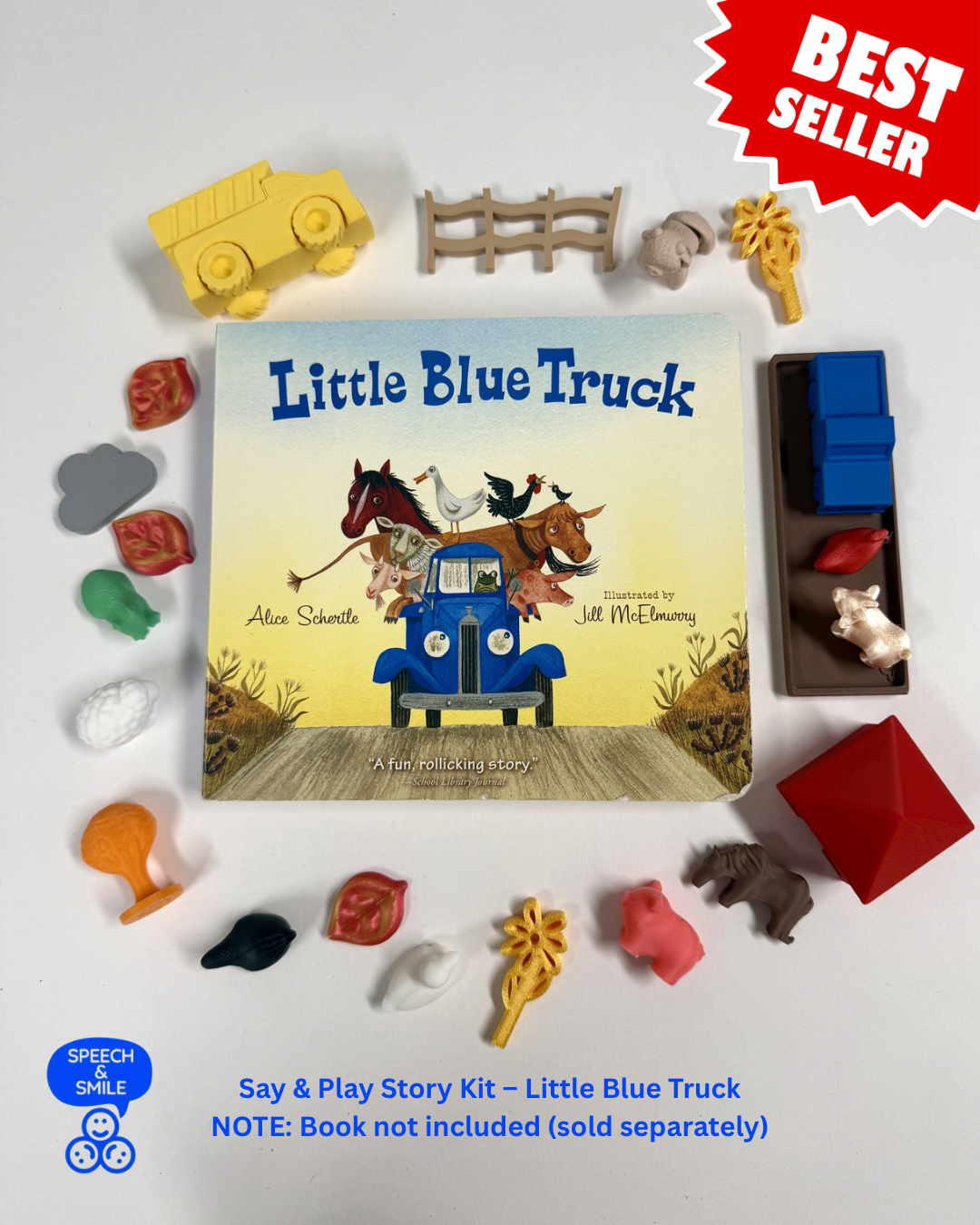 Little Blue Truck Story Kit Mini Objects - Speech Therapy Preschool Story Set