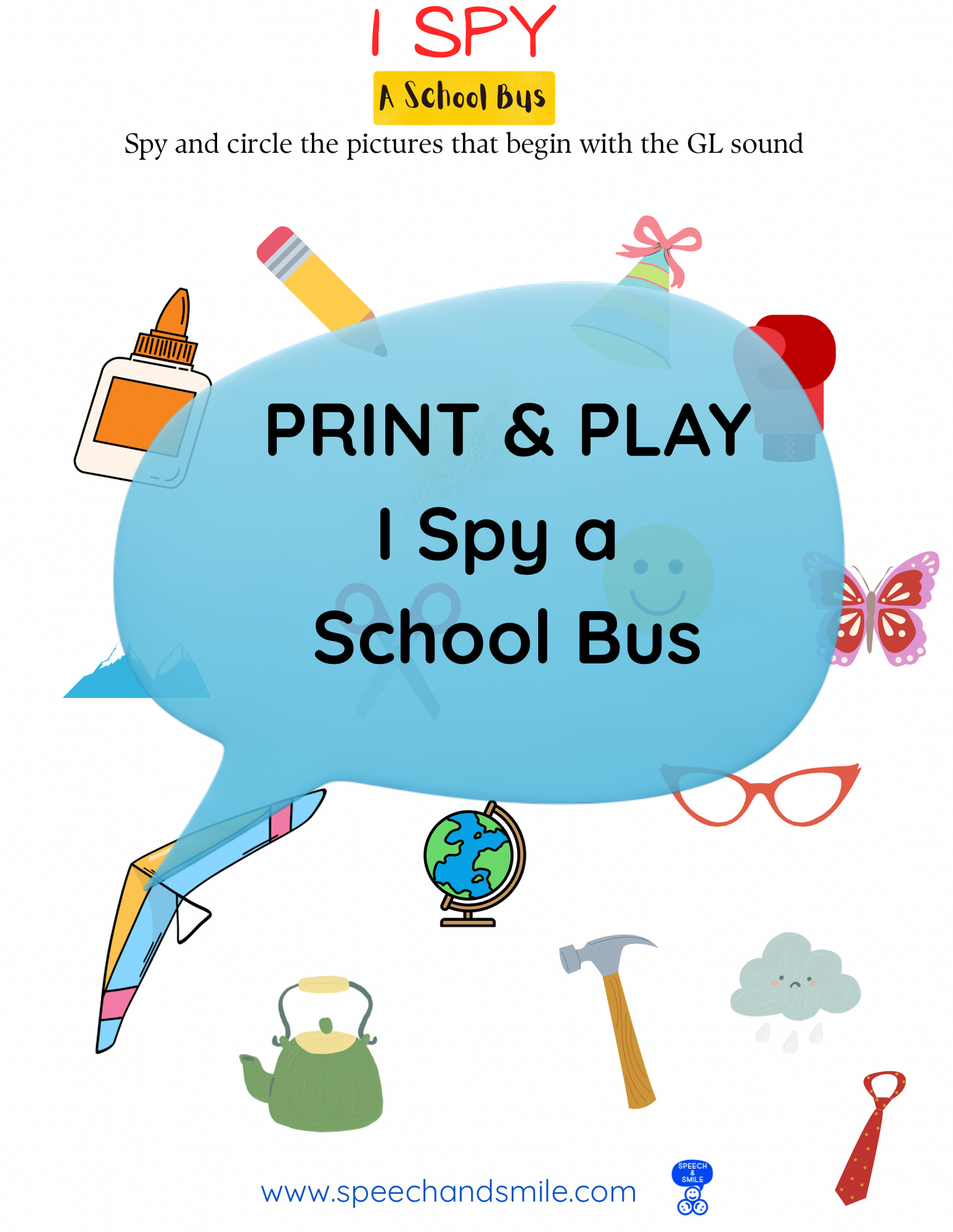 I Spy a School Bus Book Printable Activities Instant Download - Extension Story Kit - Companion Pack